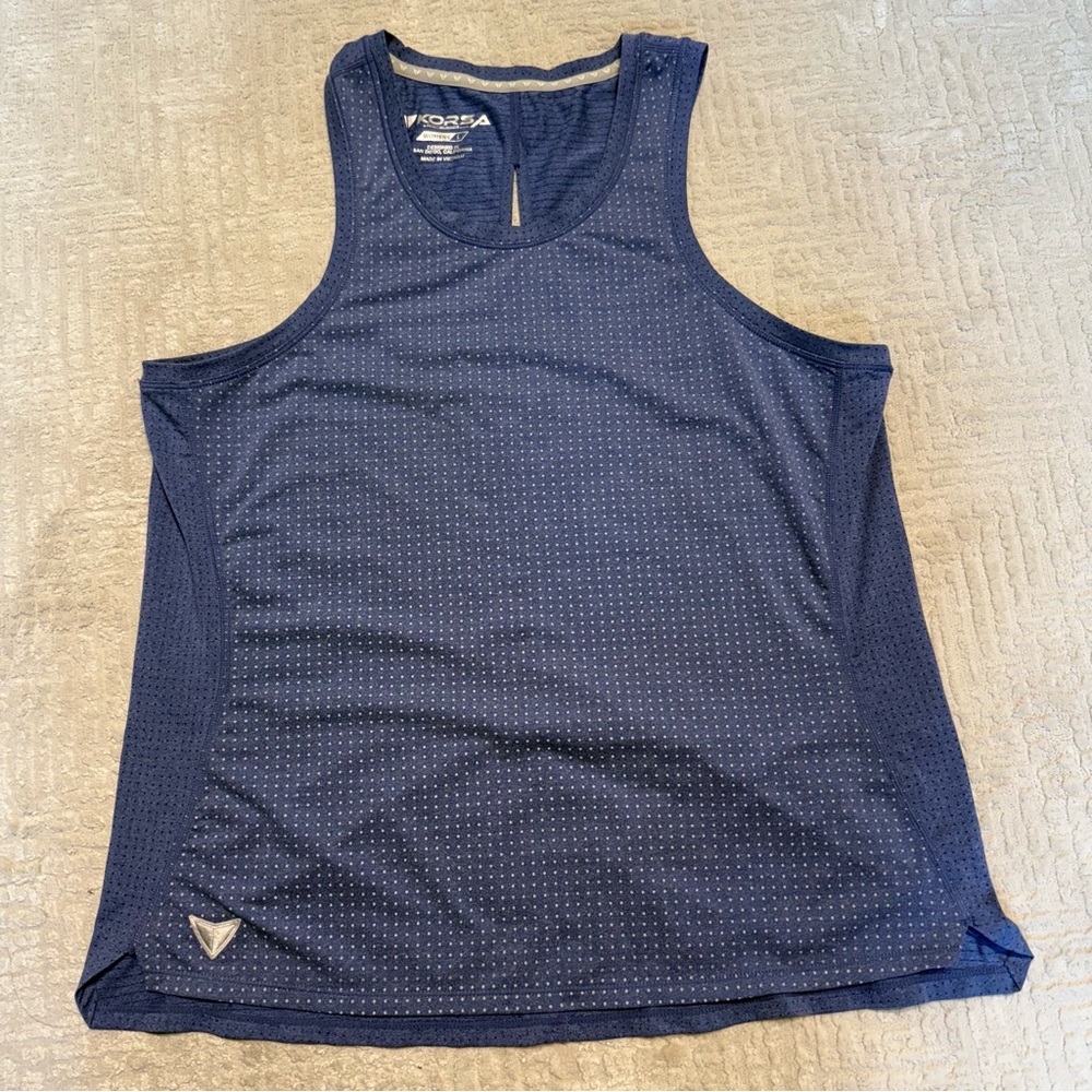 Korsa lightweight breathable running tank top Blue women’s large